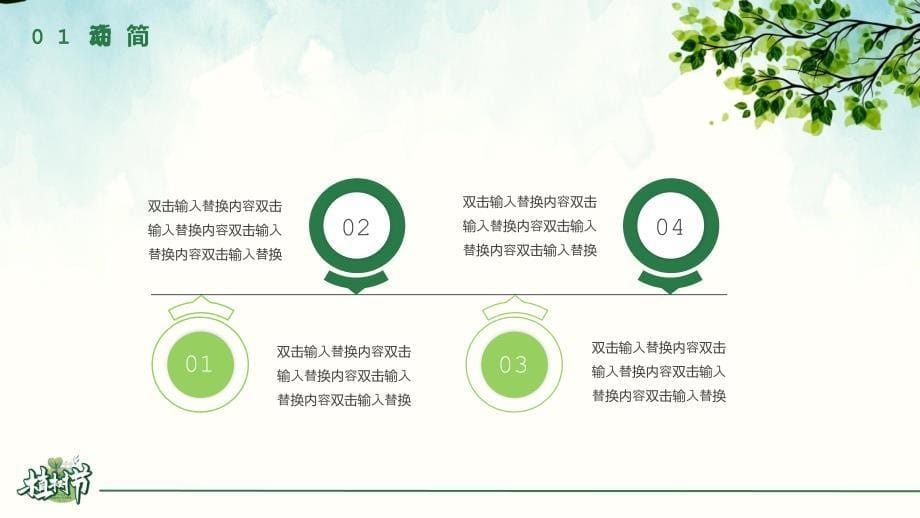绿色文艺小清新植树节宣传活动_第5页