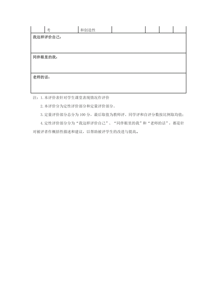 课堂教学学生学习效果评价表_第2页