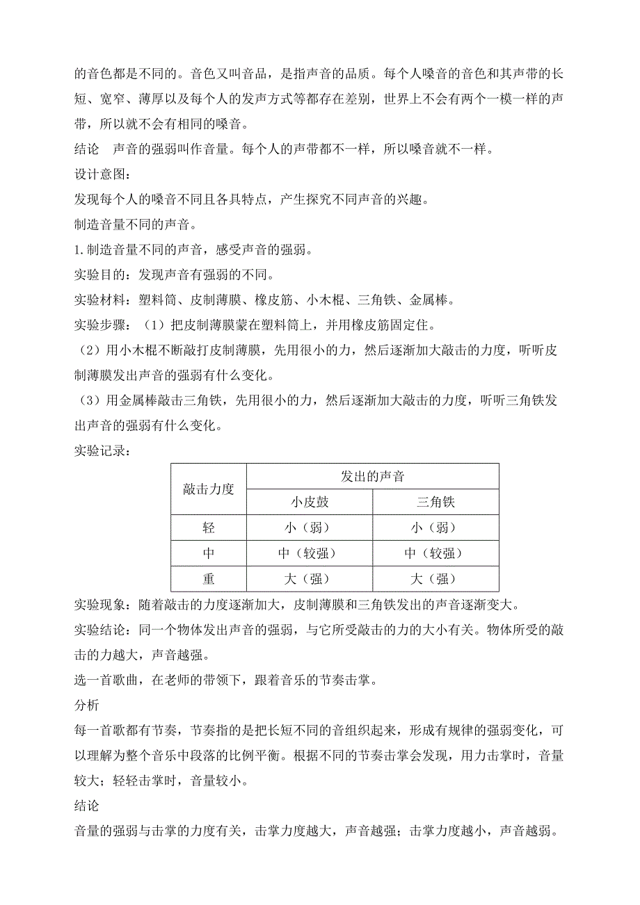 三年级科学下册（苏教版）第11课不同的声音（教学教案）_第2页