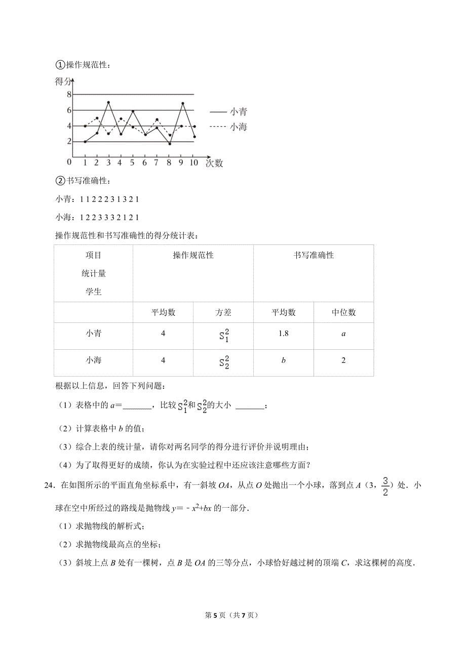 62-2024年青海省中考数学试卷_第5页
