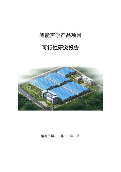 智能声学产品项目可行性研究报告