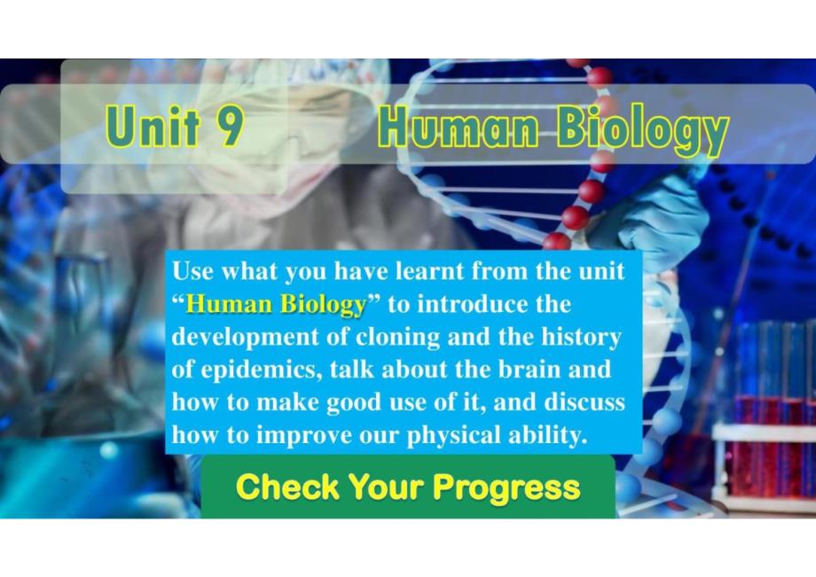 Unit+9+Human+Biology+Check+Your+Progress+高中英语北师大版（2019）选择性必修第三册_第1页
