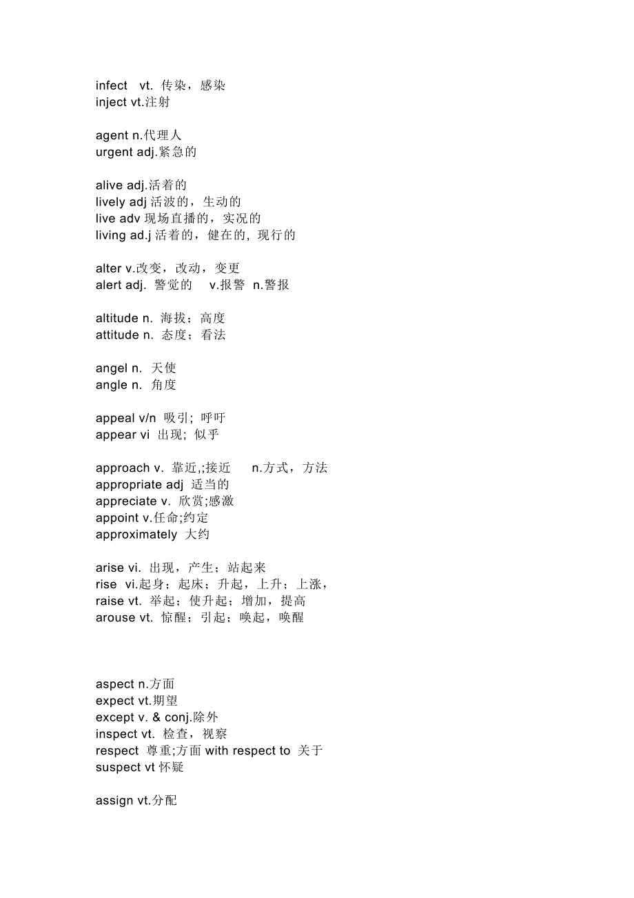 高中英语重点词汇：那些老是记混的词_第2页