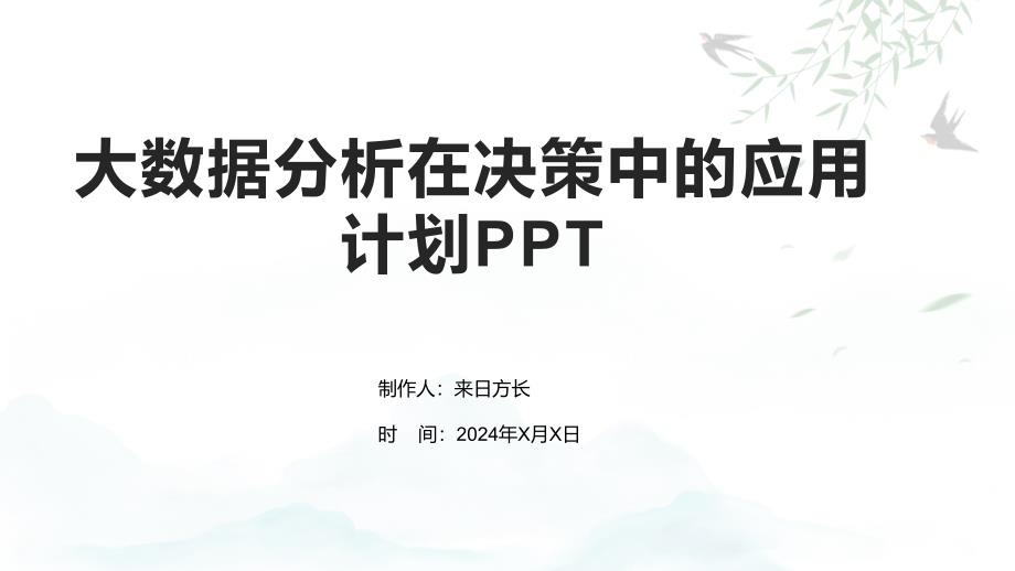 大数据分析在决策中的应用计划_第1页