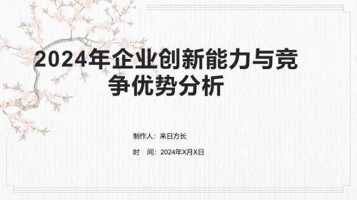 2024年企业创新能力与竞争优势分析模板