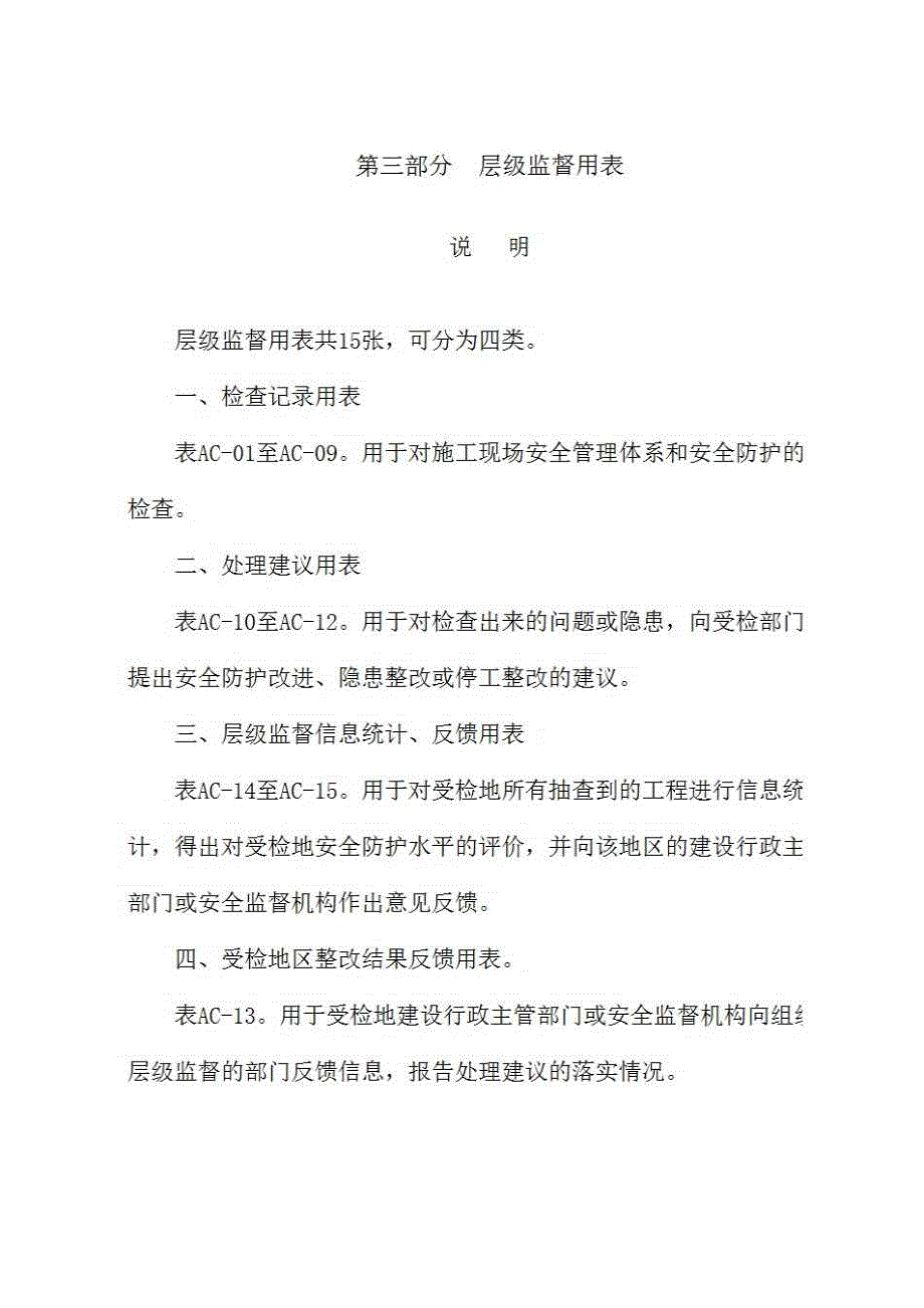 安全监督、监理用表《第三部分 层级监督用表》房建表格_第1页