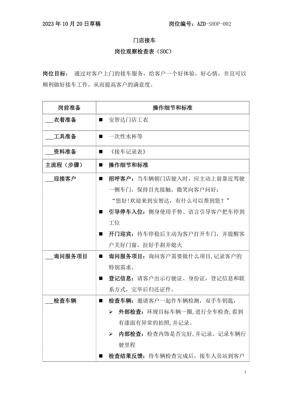 21 4S店：门店接车SOC_第1页