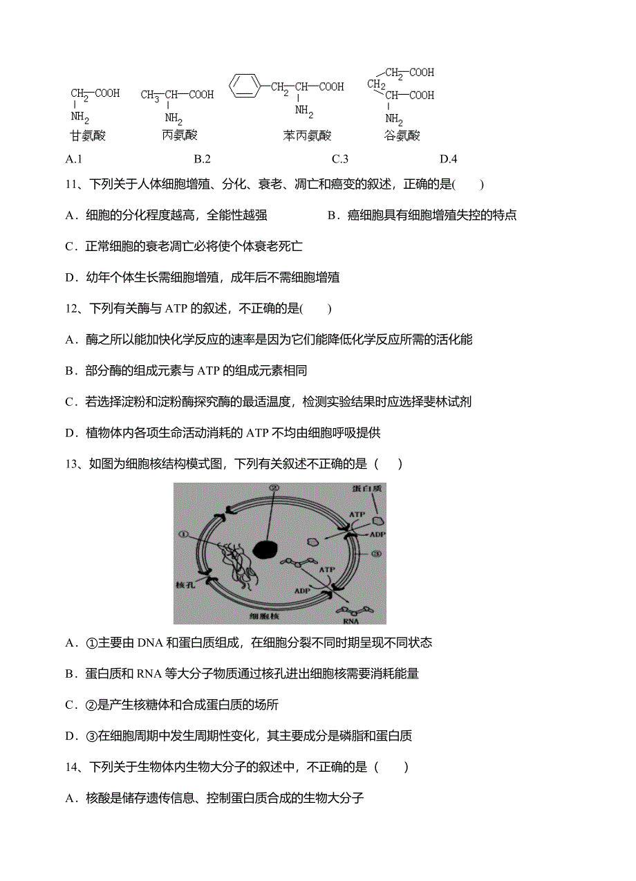 江西省宜春市第三中学2017届高三上学期期中考试生物试题(含答案)_第3页