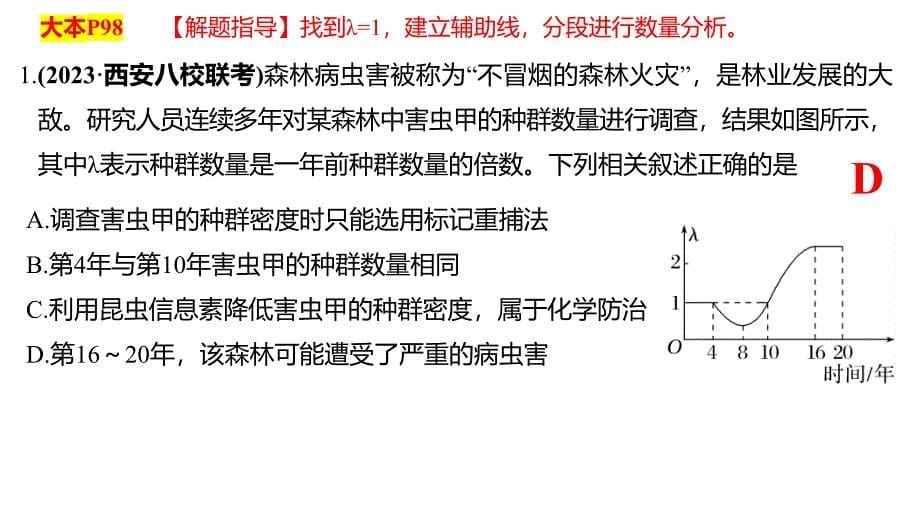 2025届高三二轮复习生物：大概念七：种群、群落、生态系统课件_第5页