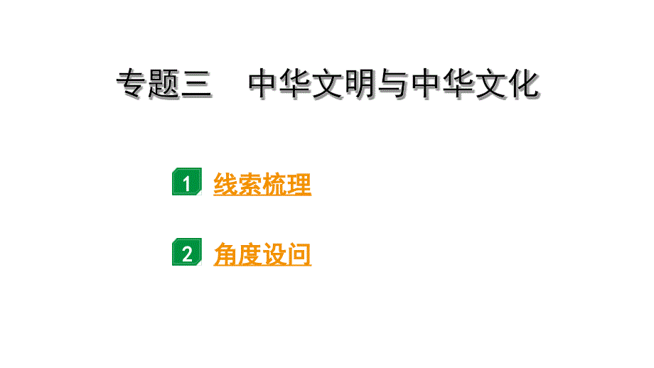 2024甘肃中考历史二轮专题研究 专题三 中华文明与中华文化（课件）_第2页