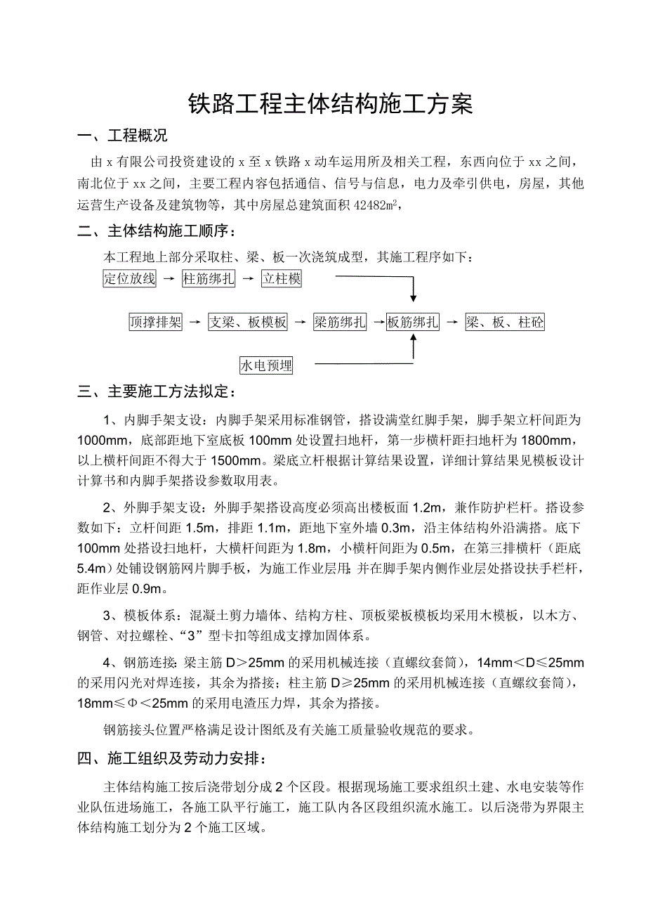 铁路工程主体结构施工方案_第1页