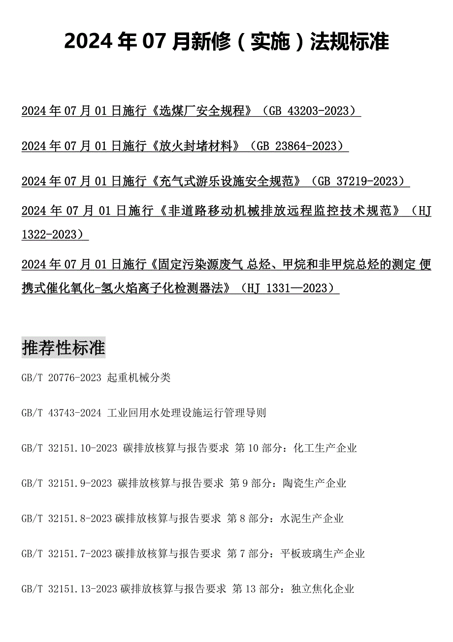 2024年7月HSE法律标准清单_第2页