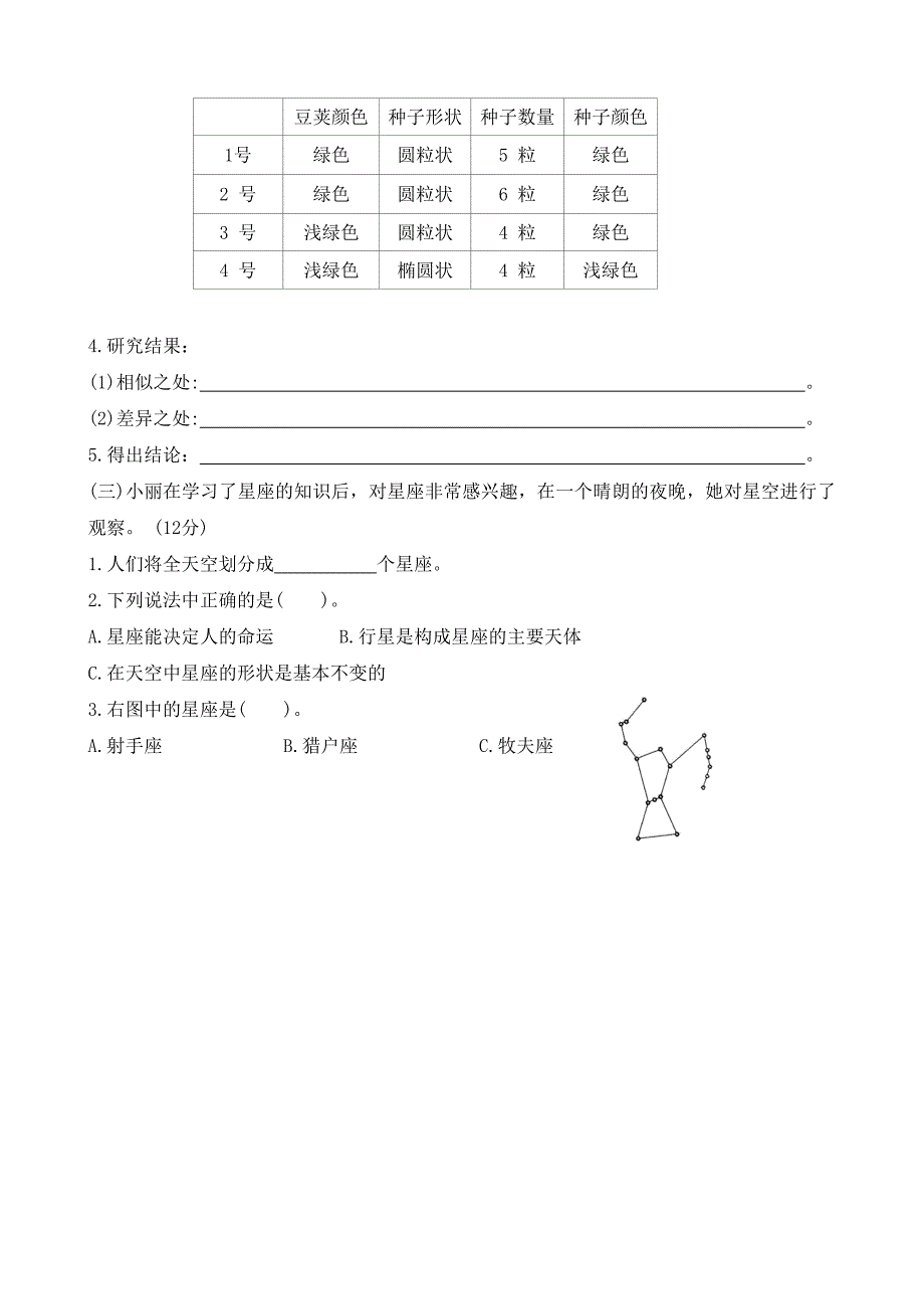 2023-2024学年冀人版科学六年级下册小升初毕业模拟卷 ( 含答案)_第4页