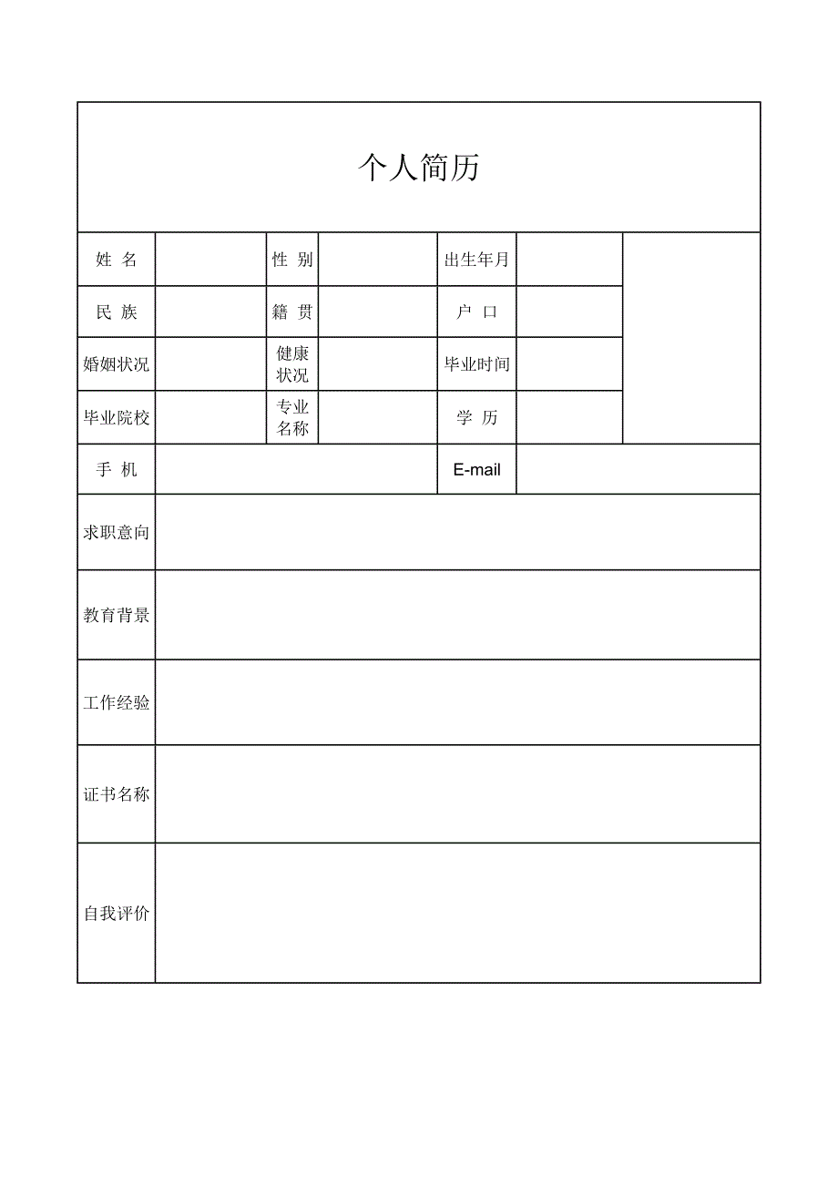 个人简历模板 求职简历模板（精选5套完整版）_第3页