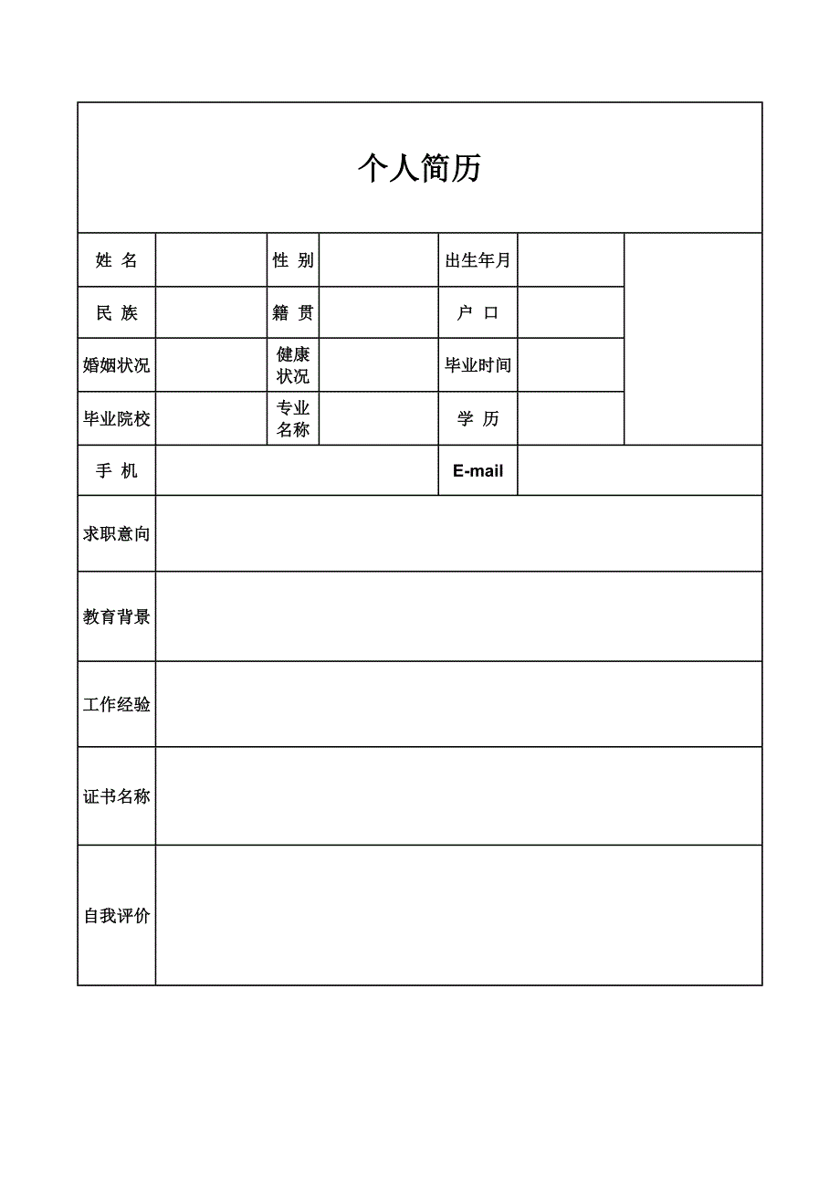 个人简历模板 求职简历模板（精选12套完整版）_第3页