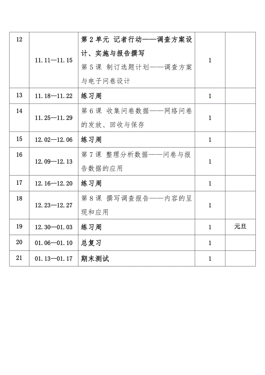 2024年秋学期河北大学版小学信息技术六年级上册教学进度表_第2页