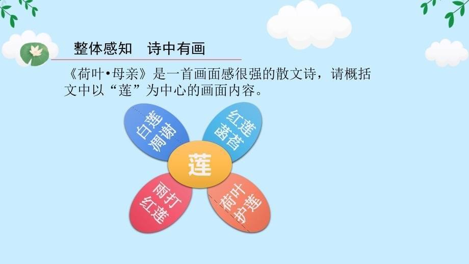 【语文】《散文诗二首：荷叶 母亲》课件 2024-2025学年统编版语文七年级上册_第5页