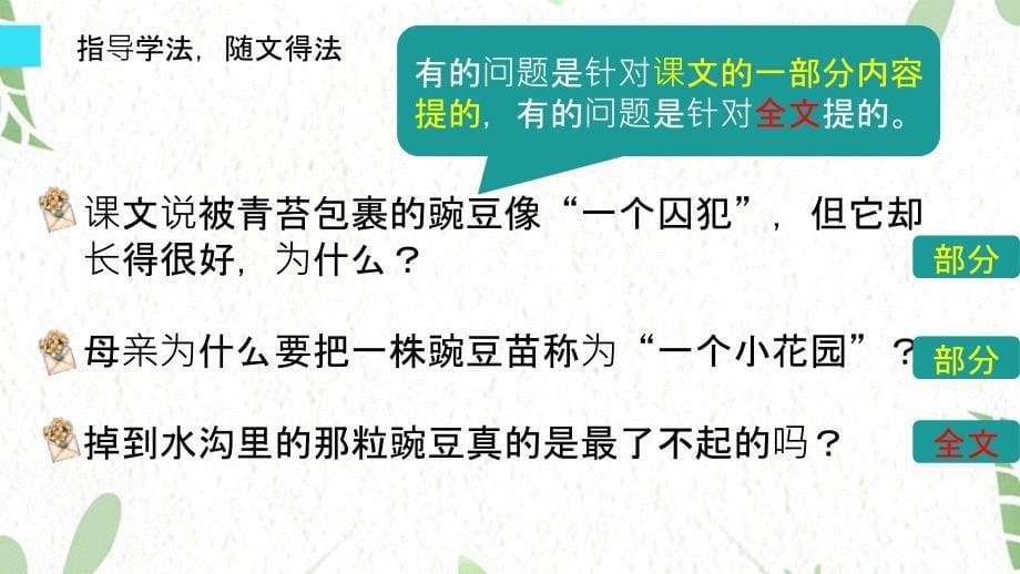 四年级语文人教部编版（上册）5.一个豆荚里的五粒豆7-部编版(共14张PPT)_第5页