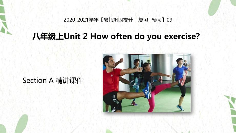 英语人教PEP版八年级（上册）Unit 2 How often do you exercise？Section A_第1页