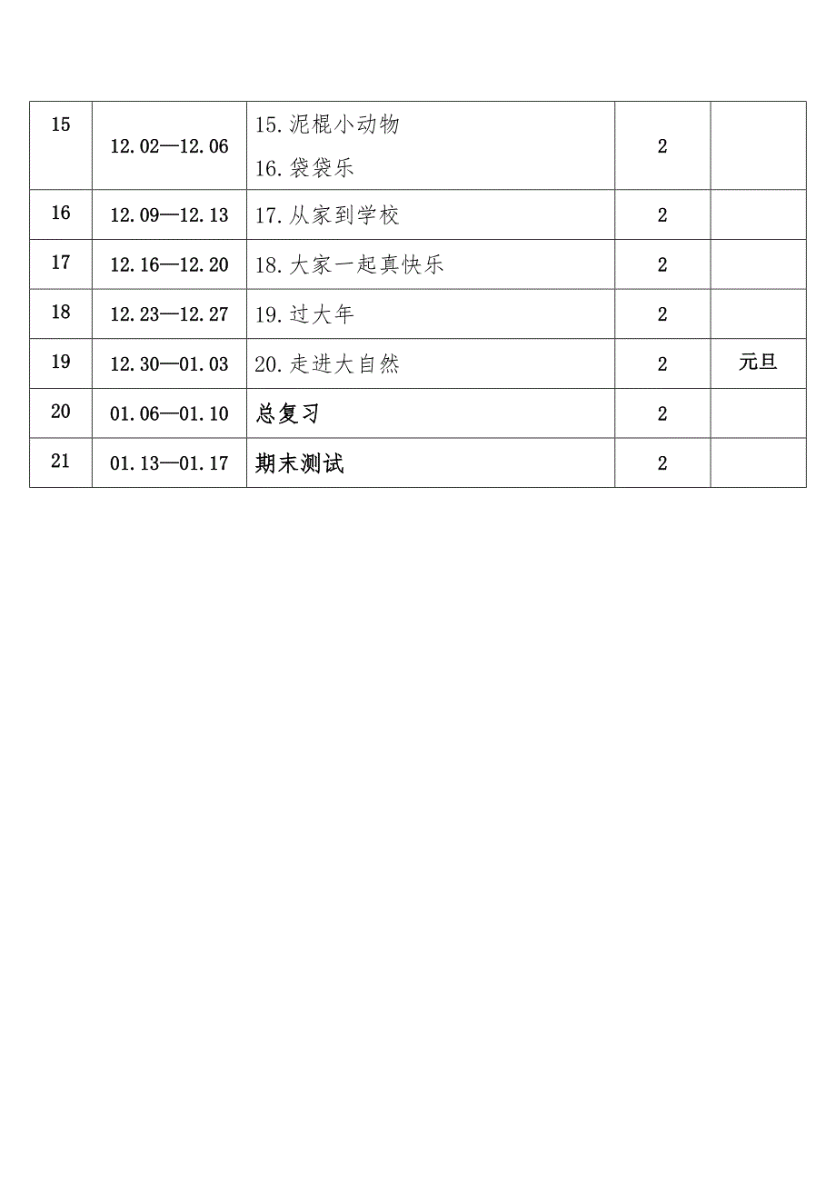 2024年秋学期冀美版小学美术二年级上册教学进度表_第2页