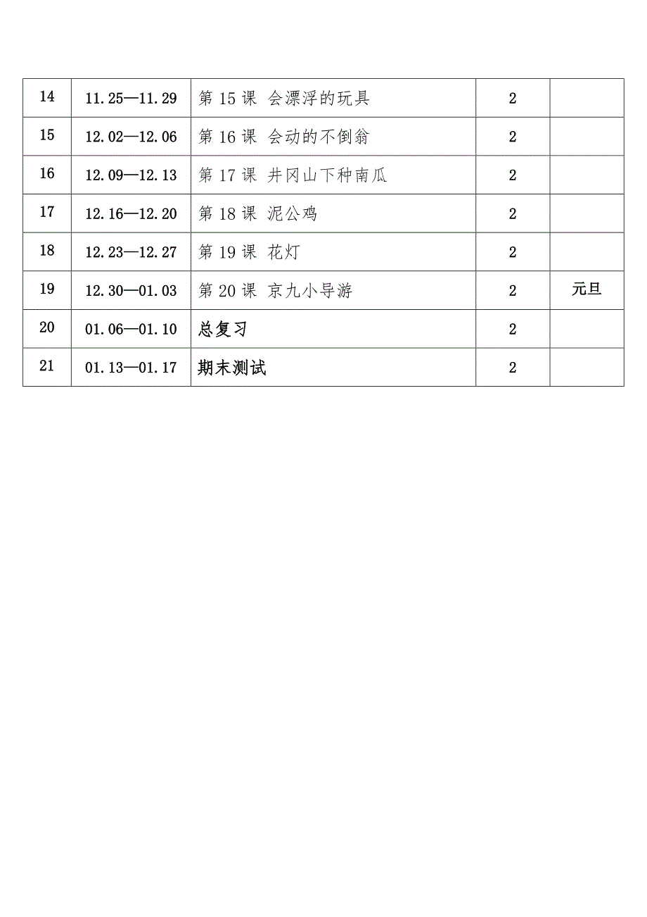 2024年秋学期赣美版小学美术二年级上册教学进度表_第2页