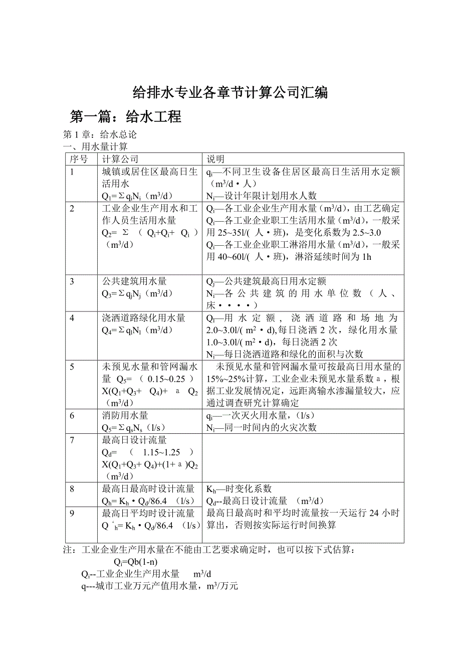 注册公用设备师给排水专业计算公式汇总（97页）_第2页