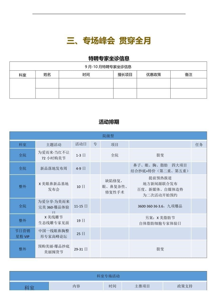 医美整形医院3月营销活动方案_第5页