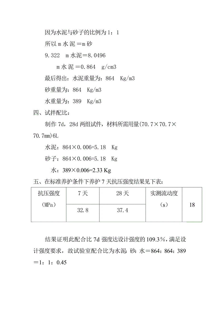 混凝土配合比资料 M30砂浆配合比设计说明书锚杆用第2项_第2页