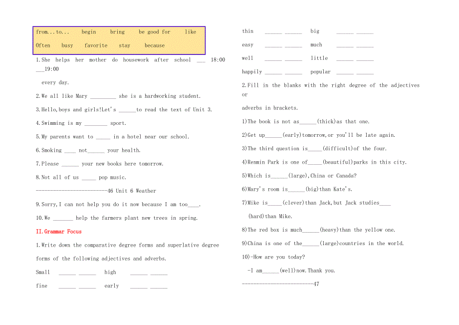 授课——课文Unit-6--Weather资料整理_第3页