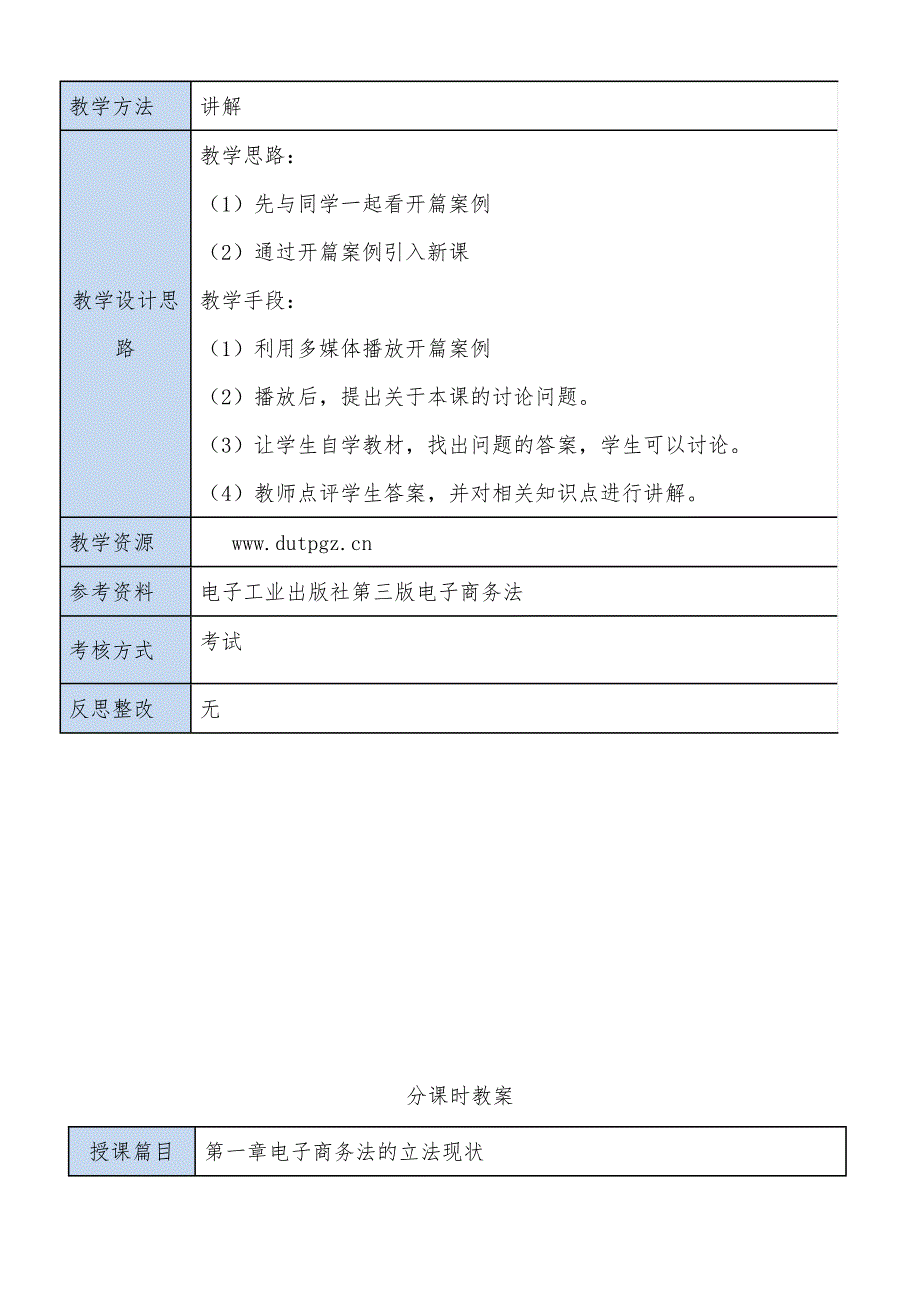 电子商务法律法规教学教案_第4页