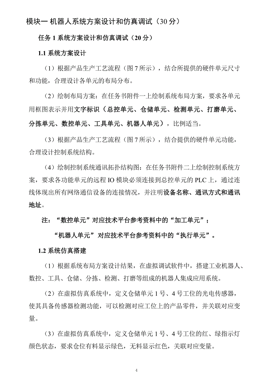 十六届山东省职业院校技能大赛机器人系统集成应用技术赛题C-学生赛_第4页