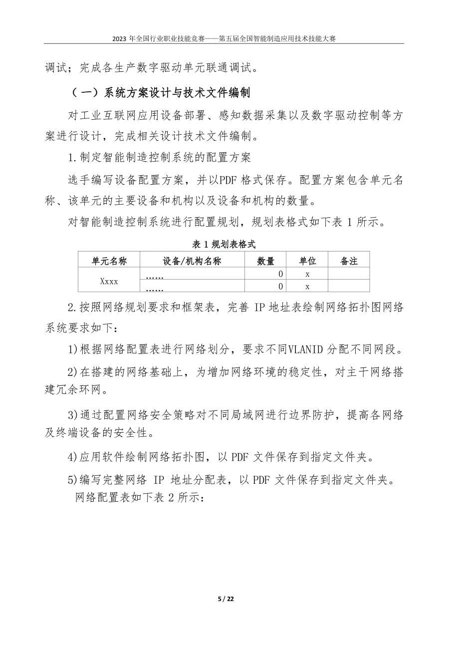 五届全国智能制造应用技术技能大赛数字孪生应用技术员（智能制造控制技术方向）赛项实操样题_第5页