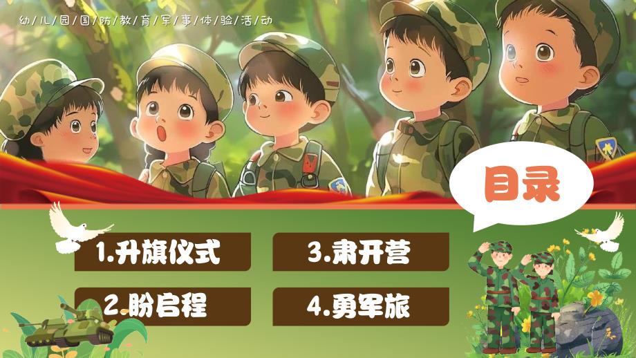 幼儿园国防教育体验活动PPT课件_第2页