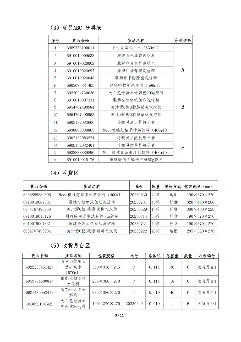 山东省职业院校技能大赛中职组“现代物流综合作业”赛项第二阶段第二部分竞赛试题（作业调度与实施）_第3页