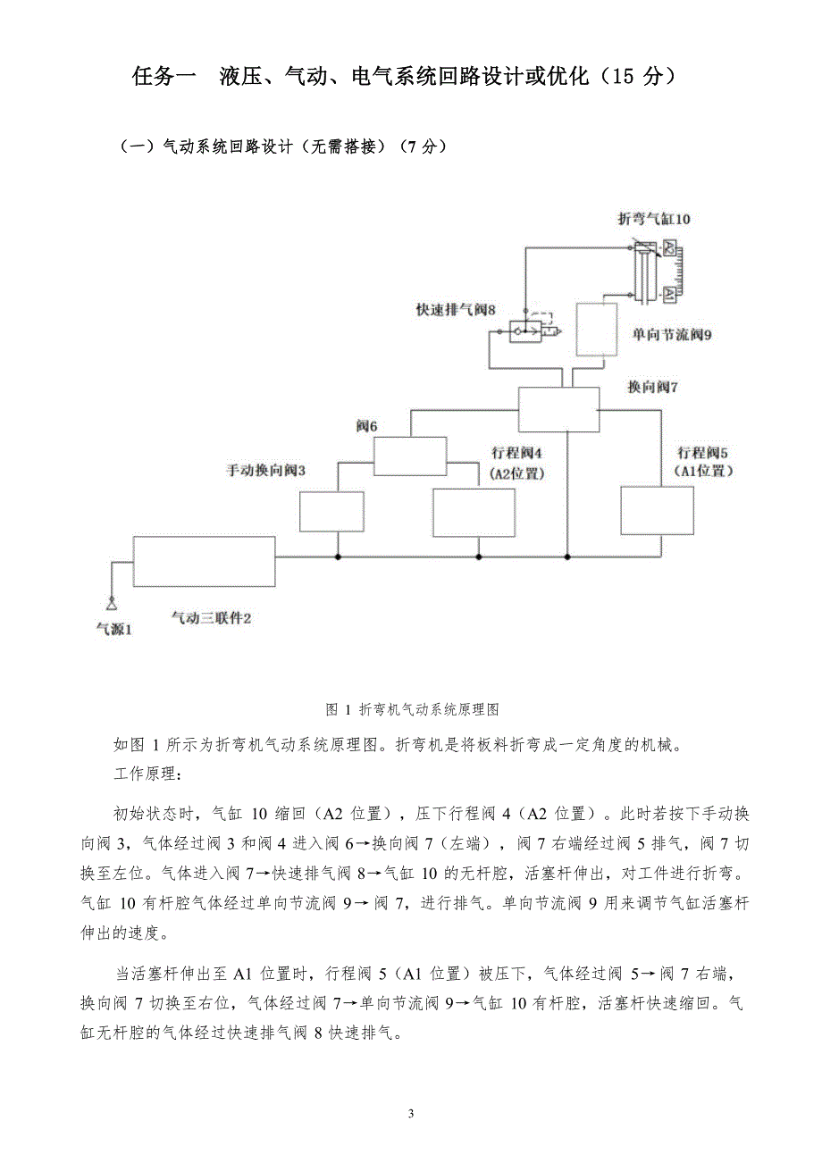 16届山东省职业院校技能大赛“液压与气动系统装调与维护“赛项A卷任务书_第4页