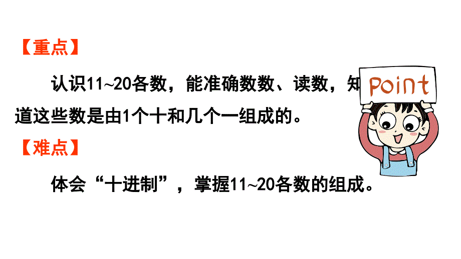 小学数学新人教版一年级上册第四单元11~20的认识第2课时《11~20的认识（1） 》教学课件（2024秋）_第3页