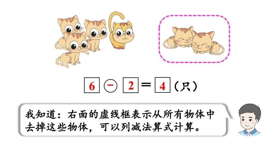 小学数学新人教版一年级上册第二单元6~9的加、减法第3课时《用6和7的加、减法解决问题（二）》教学课件（2024秋）_第5页