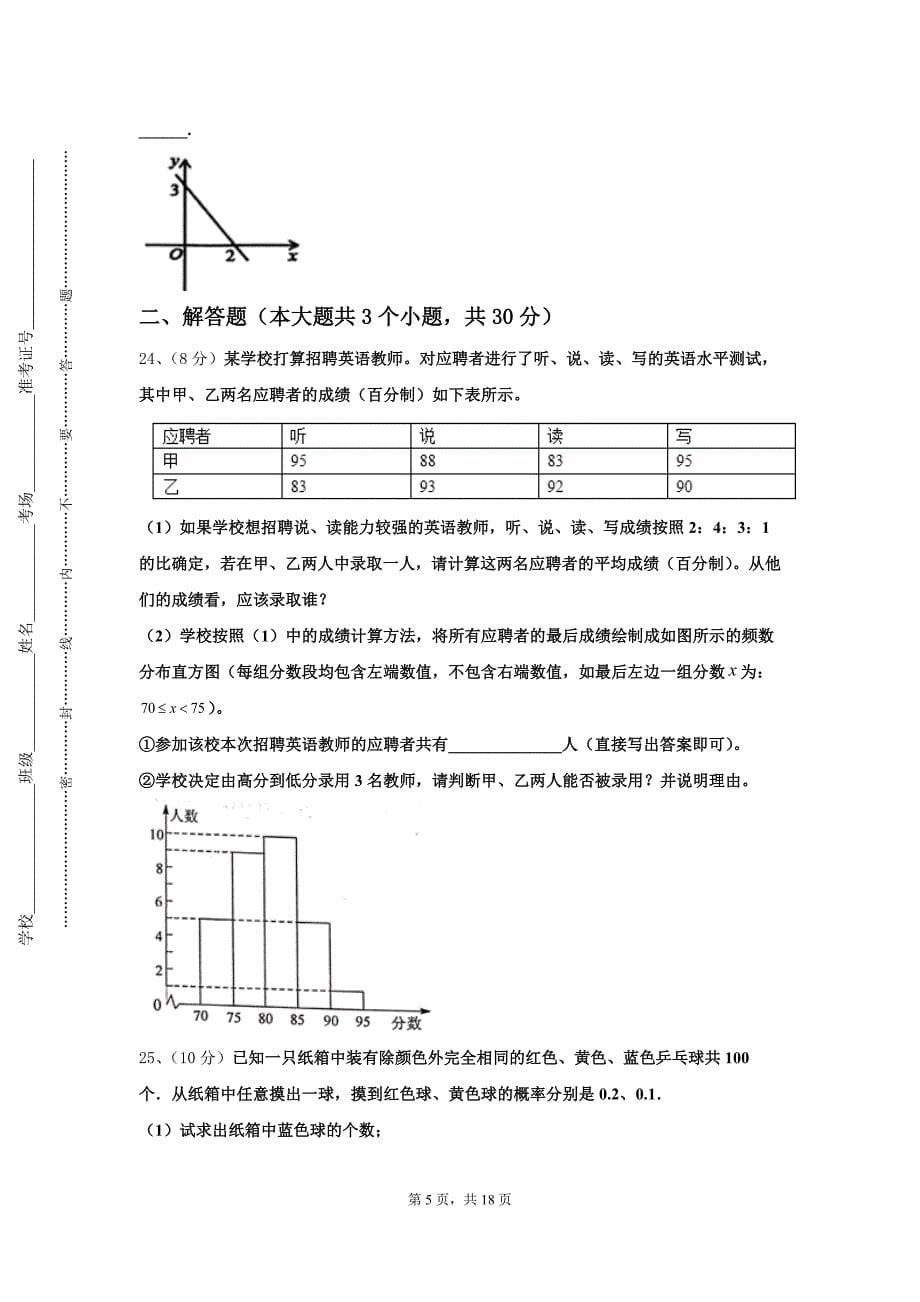 河南洛阳伊川2024-2025学年数学九上开学考试模拟试题【含答案】_第5页