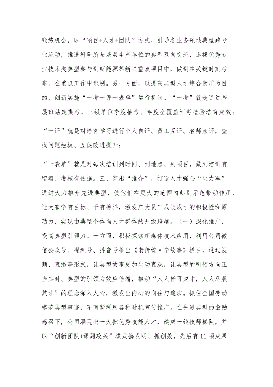 2024年度国有企业2024年上半年干部人才队伍建设工作总结_第4页