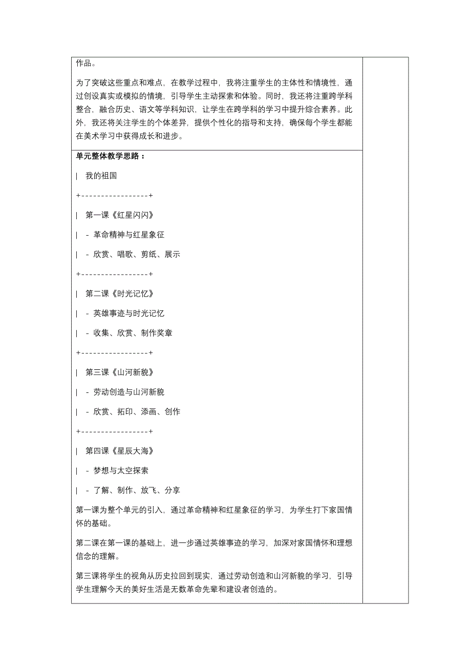 人教版（2024）一年级美术上册第四单元每课教学设计汇编（含四课）_第3页