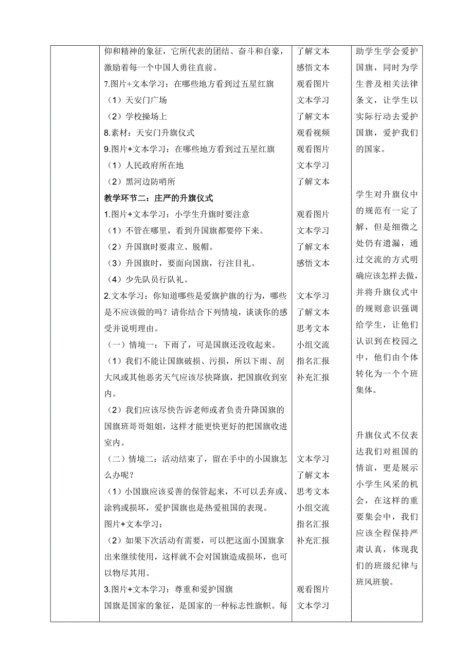 统编版（2024）一年级道德与法治上册第一单元第2课《我向国旗敬个礼》（教学教案）_第3页