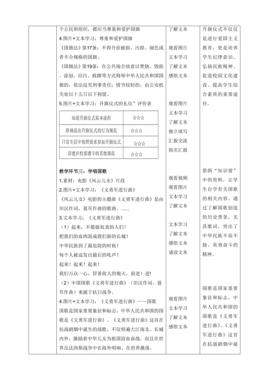 统编版（2024）一年级道德与法治上册第一单元第2课《我向国旗敬个礼》（教学教案）_第4页