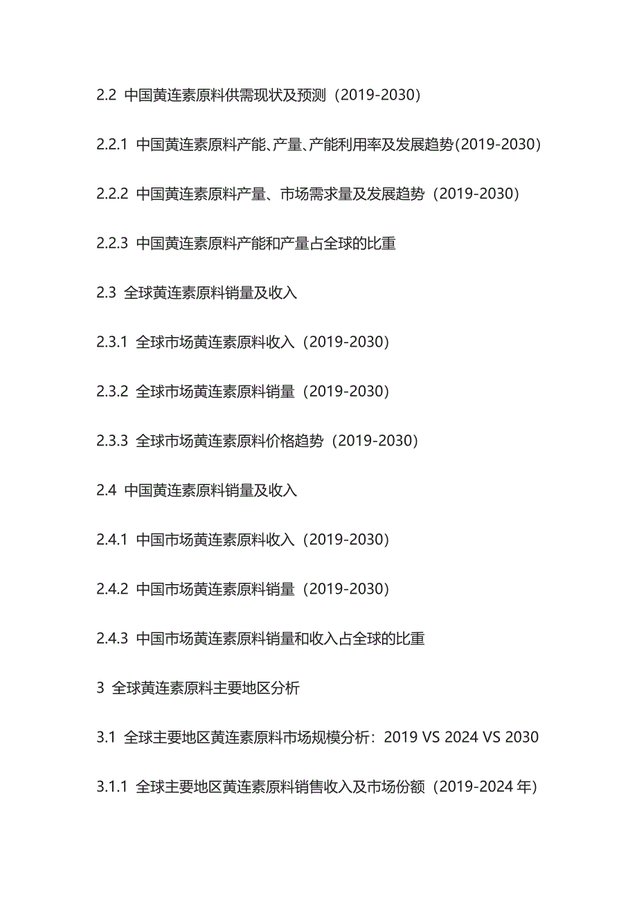 黄连素原料行业需求预测及投资盈利分析报告模板_第3页