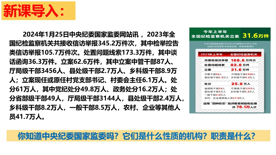 部编版八年级道德与法治下册6.4《国家监察机关》精美课件_第2页