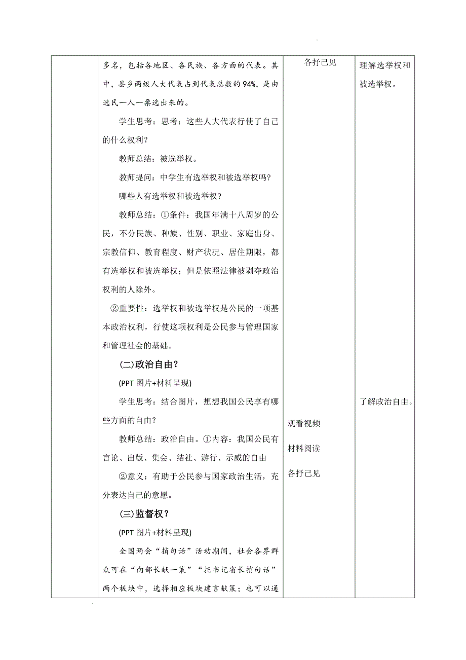 部编版八年级道德与法治下册3.1《公民基本权利》精美教案_第2页