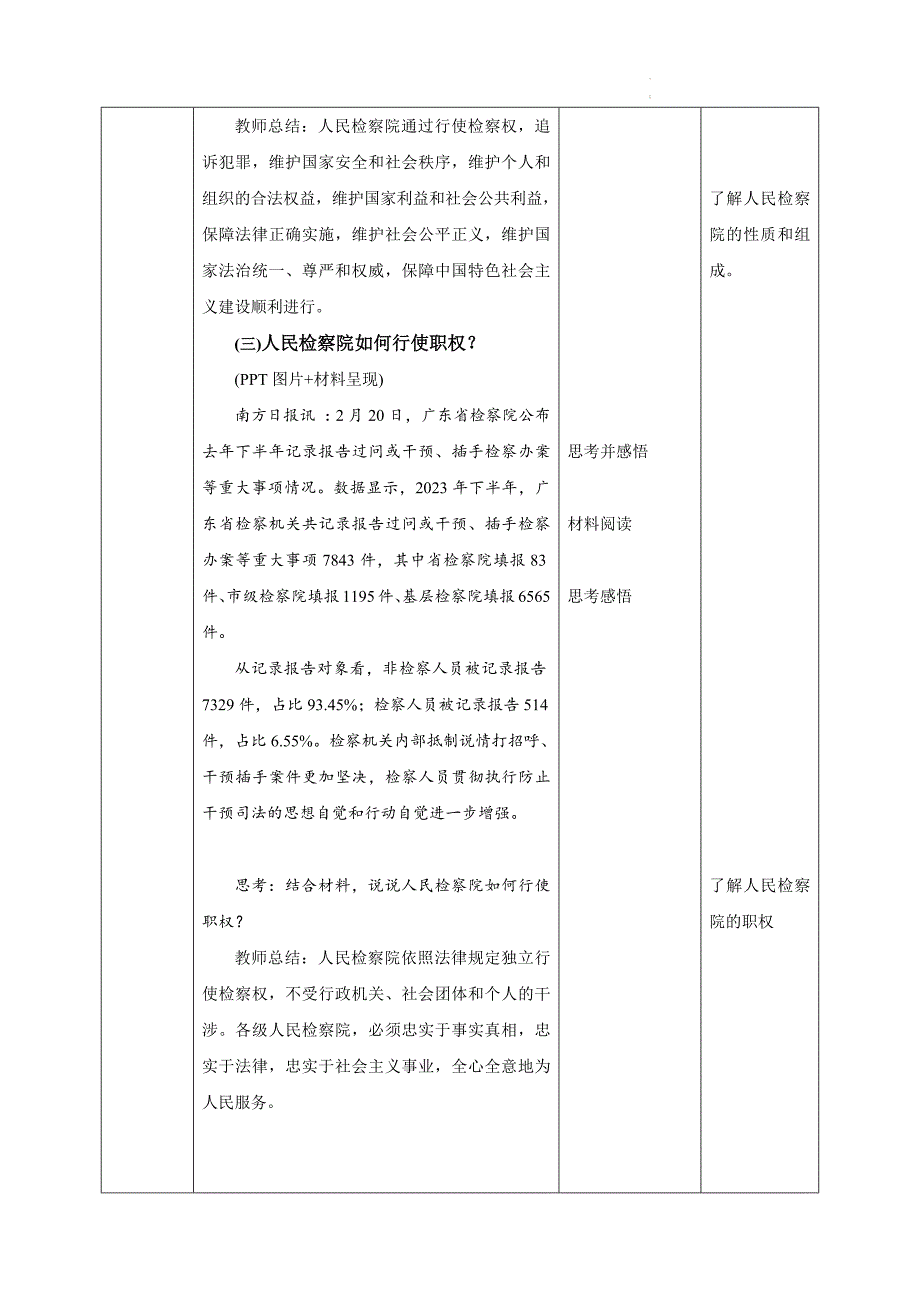 部编版八年级道德与法治下册6.5《国家司法机关》精美教案_第4页