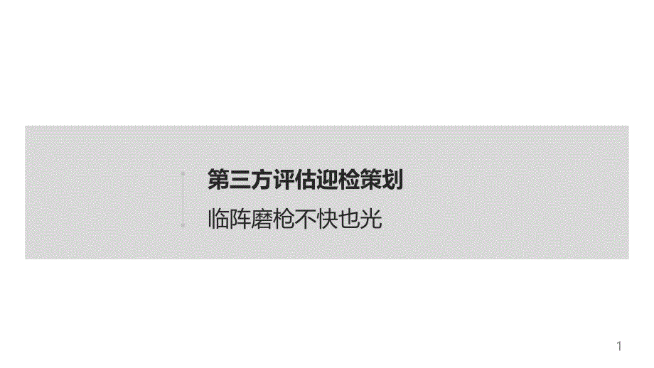 房地产集团第三方评估迎检策划_第1页