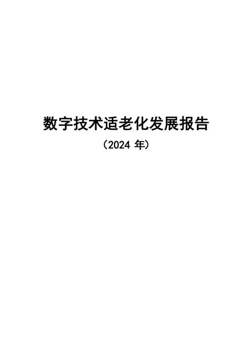 2025数字技术适老化发展报告