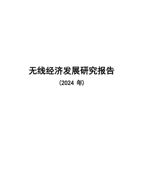 2024无线经济发展研究报告