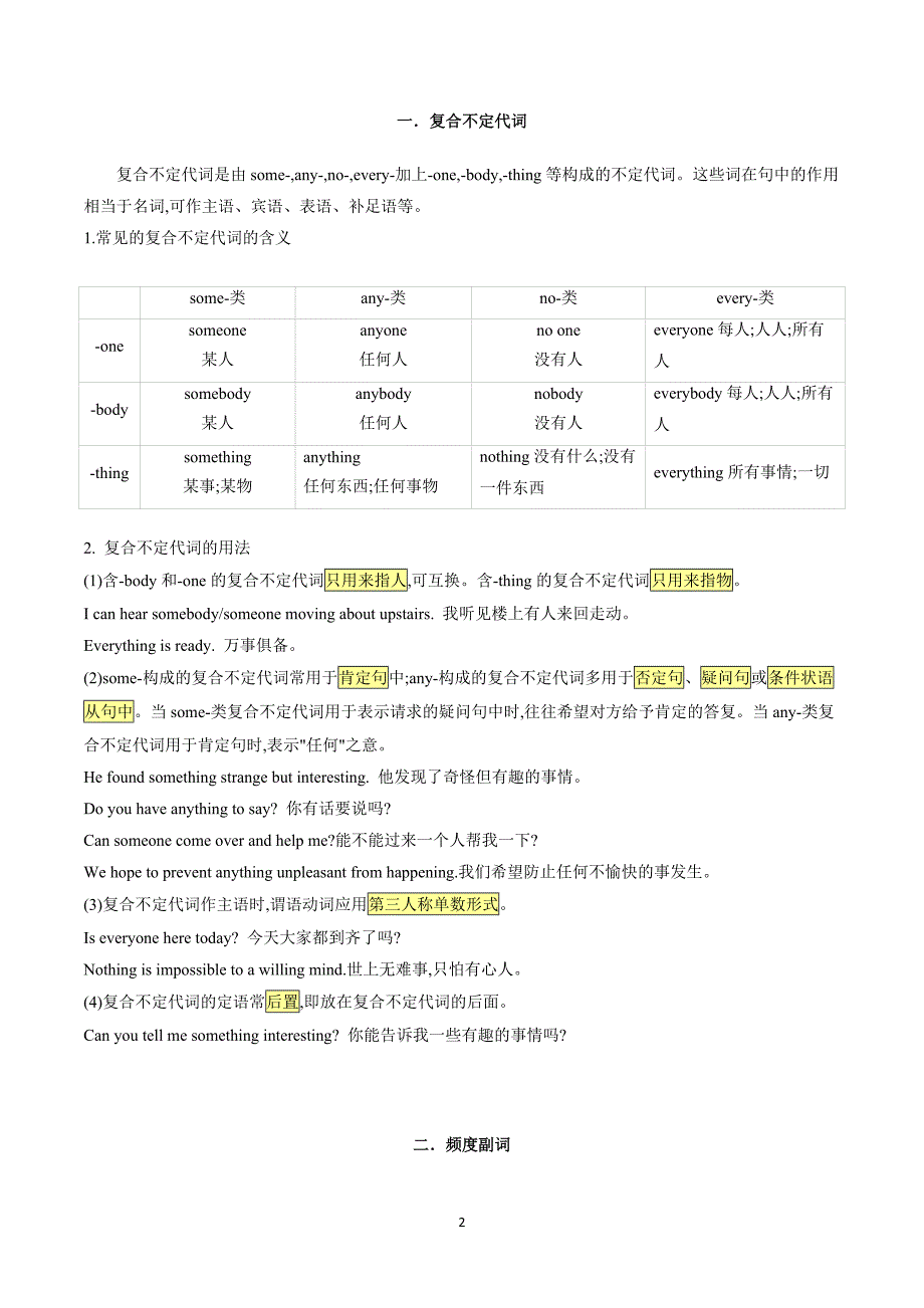 人教版初中八年级上册英语重点语法知识点考点归纳_第2页